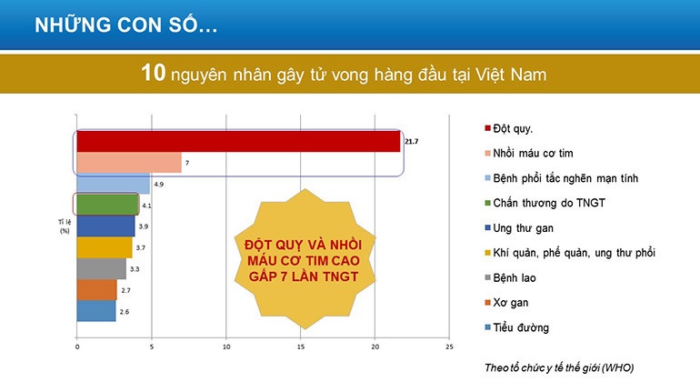 10 nguyên nhân gây tử vong hàng đầu tại Việt Nam