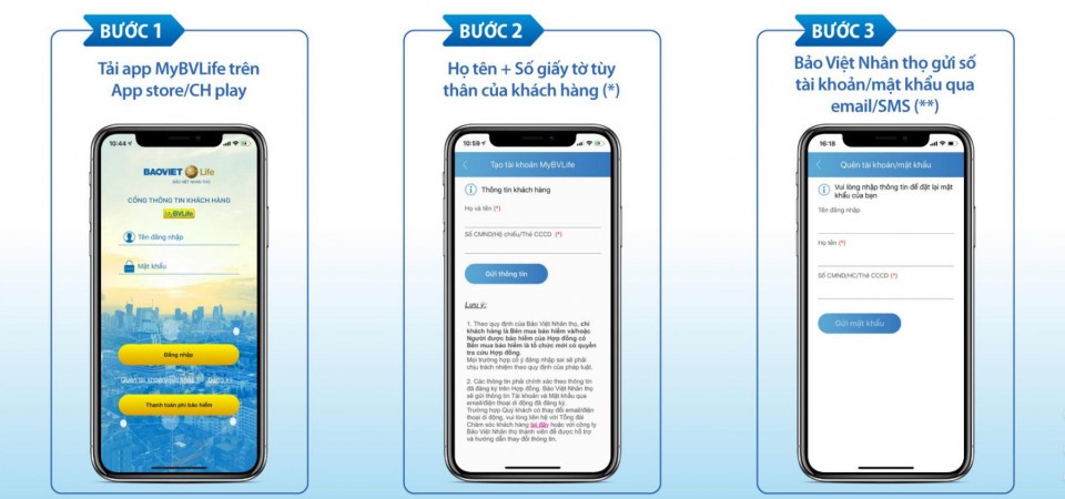 Hướng dẫn tạo tài khoản MyBVLife Bảo Việt Nhân thọ